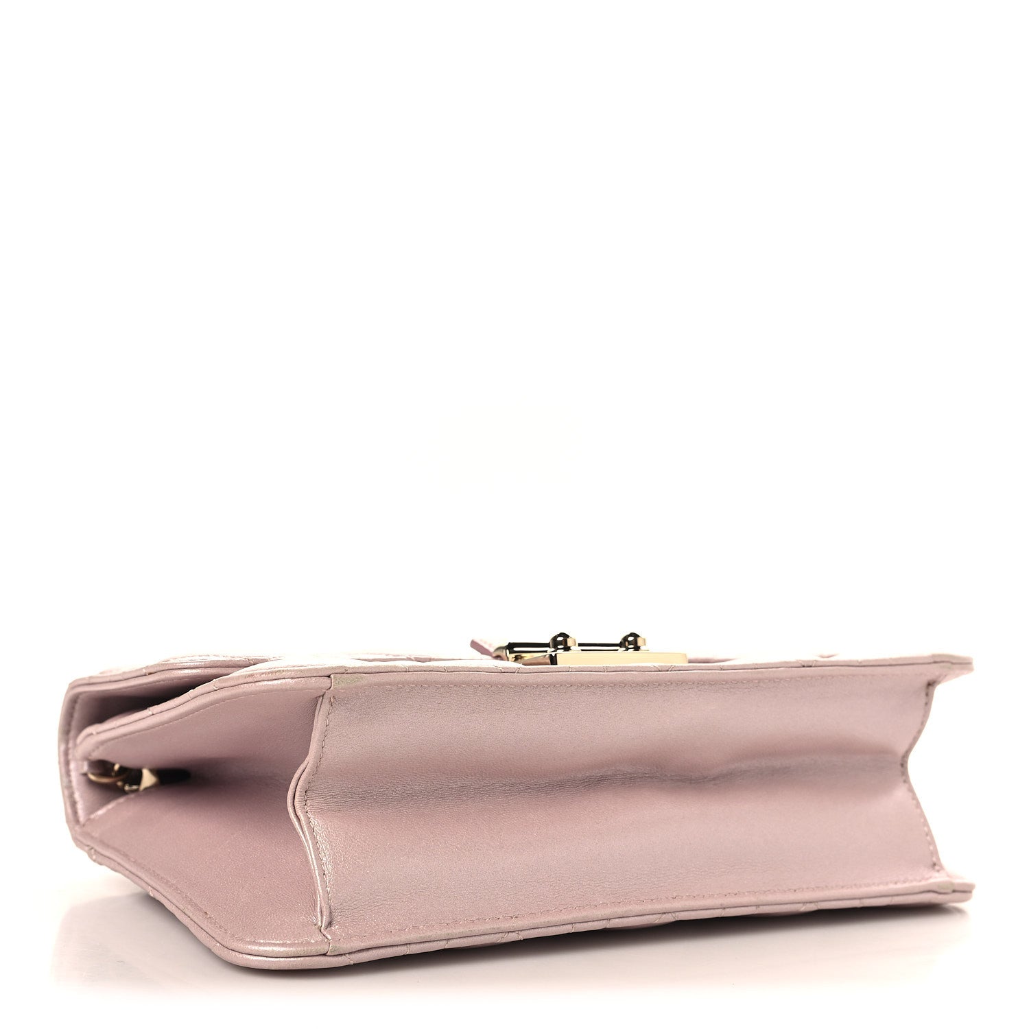 Christian Dior Pearly Lambskin Cannage Miss Dior Promenade Pouch Lotus