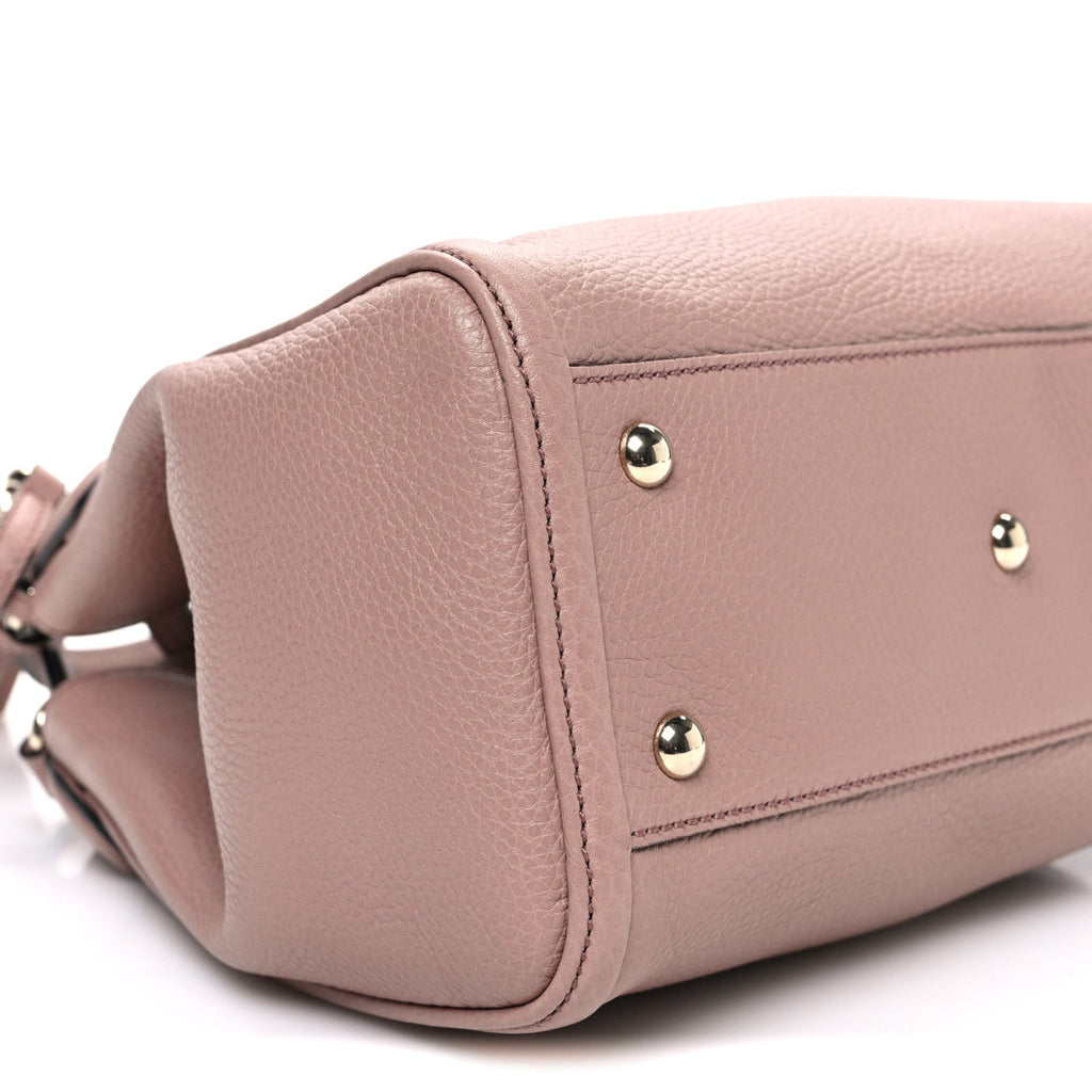 Gucci Pebbled Calfskin Small Soho Shoulder Bag Light Pink