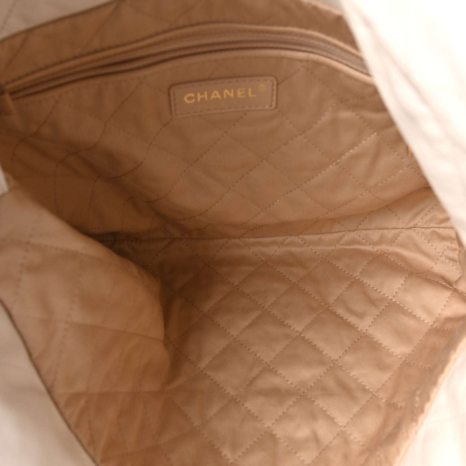 Chanel Shiny Calfskin Quilted Small Chanel 22 White Black