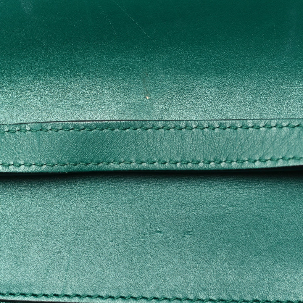 Gucci Calfskin Snakeskin Small Lilith Top Handle Bag Green