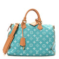 Louis Vuitton Calfskin Monogram Speedy P9 Bandouliere 40 Turquoise