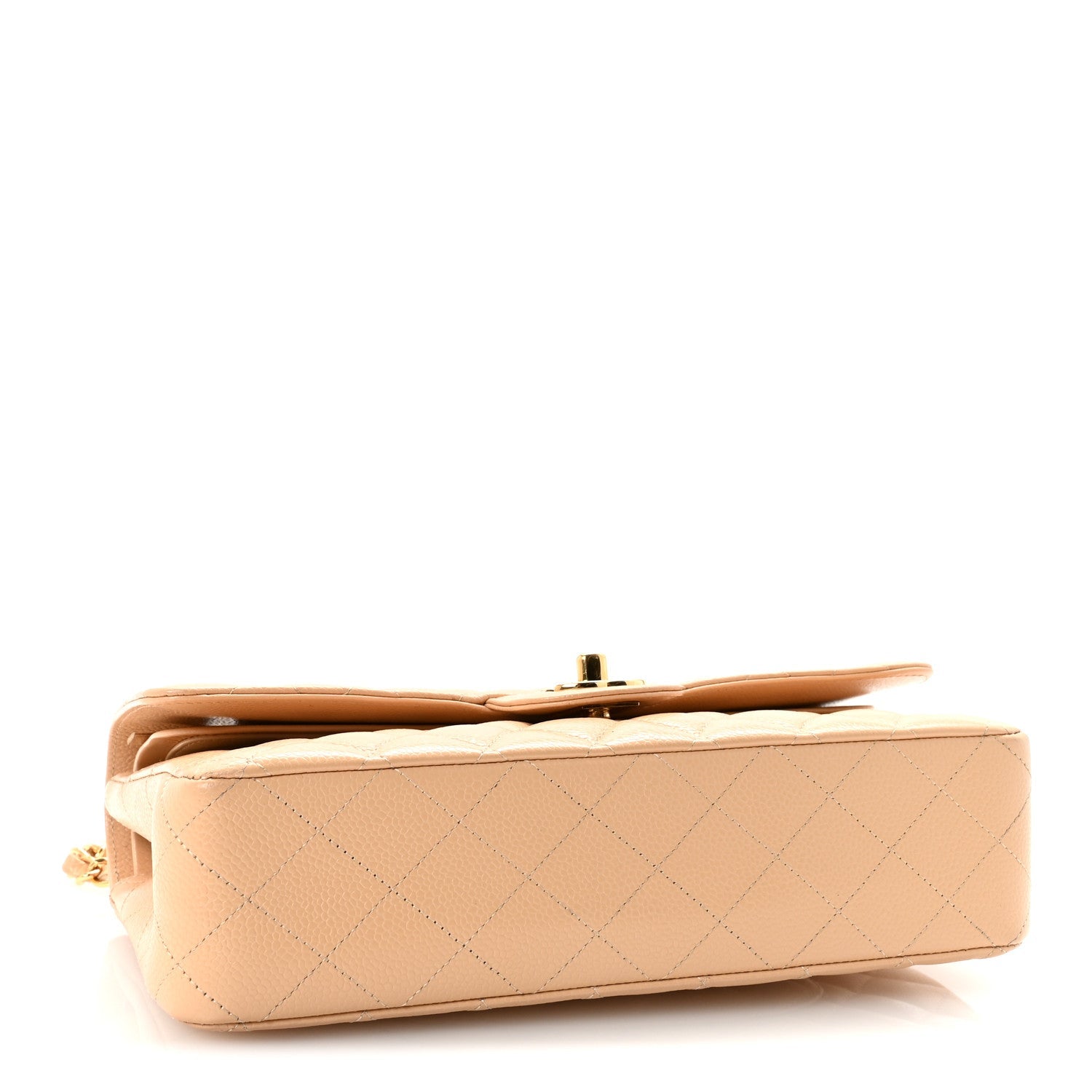 Chanel Caviar Quilted Medium Double Flap Beige