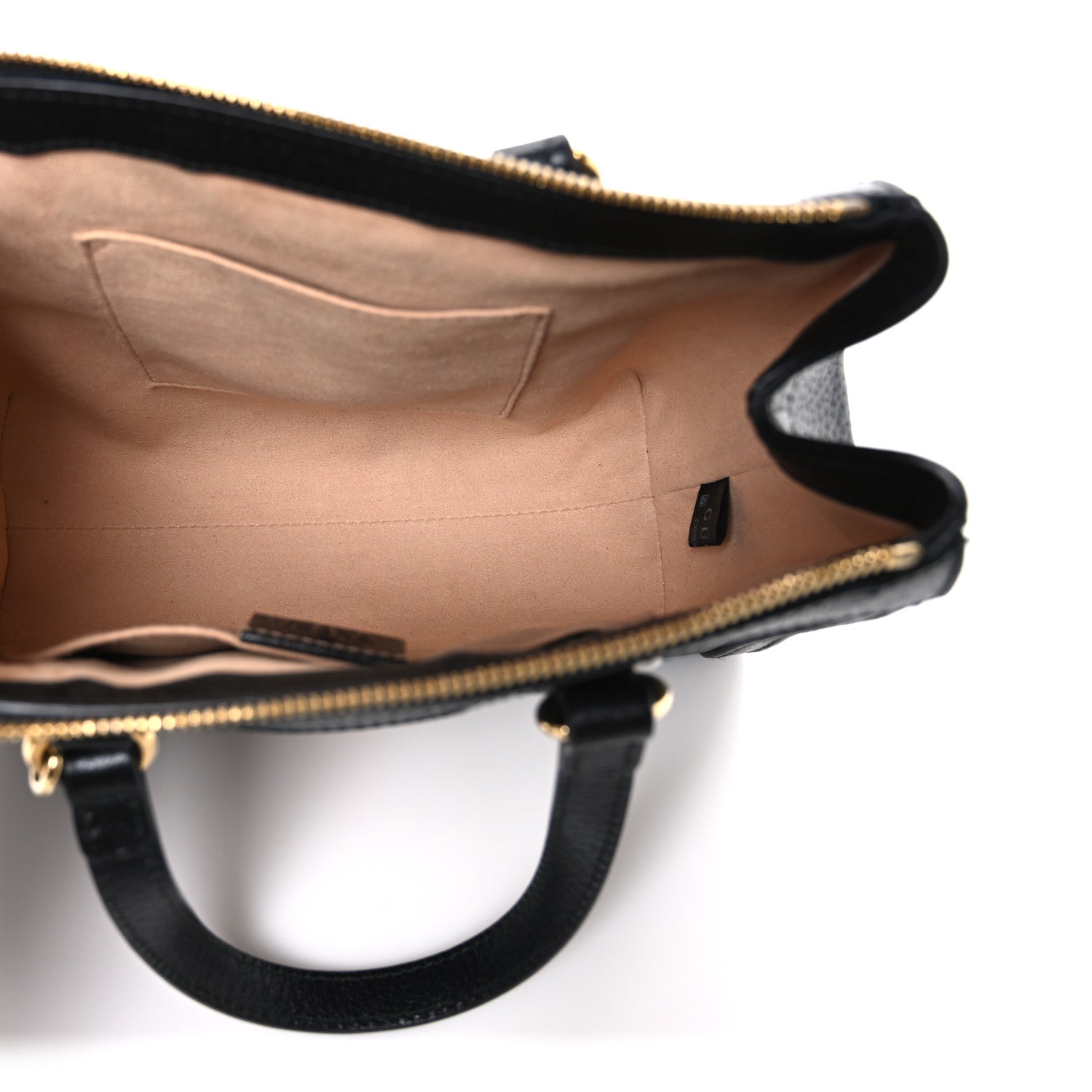Gucci Textured Calfskin Web Small Ophidia Tote Bag Black