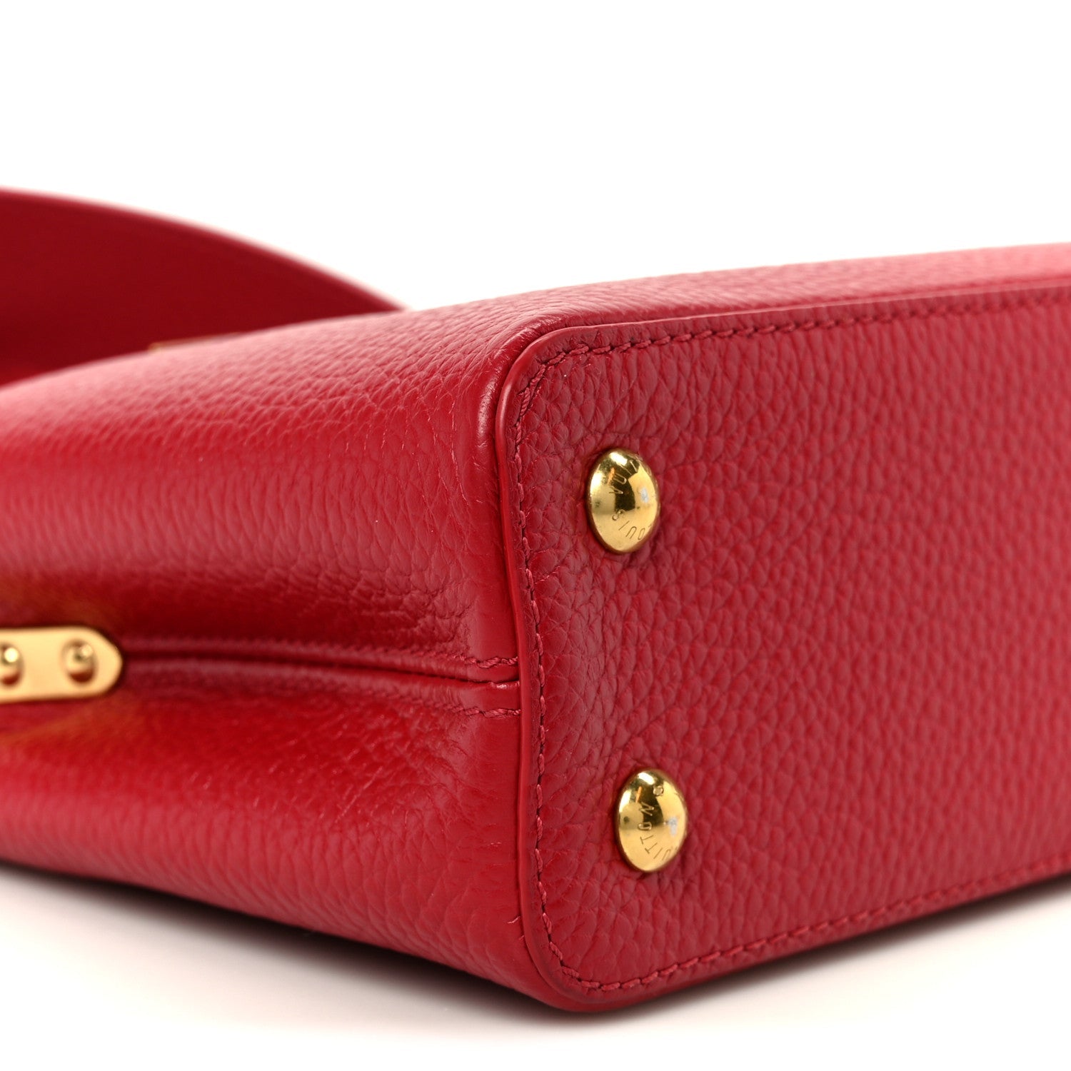 Louis Vuitton Taurillon Mini Capucines Scarlet