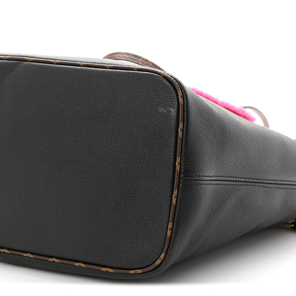 Louis Vuitton Calfskin Monogram Teddy Neverfull MM Black