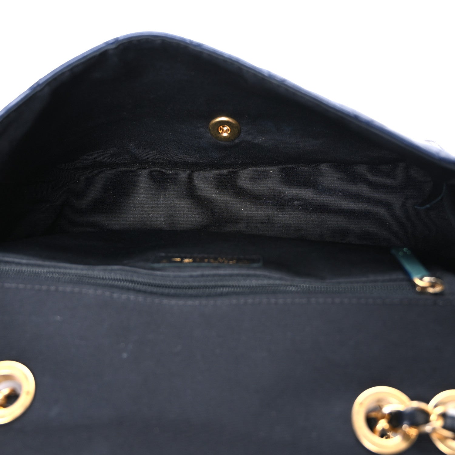 Chanel Lambskin Quilted Medium Elegant CC Flap Navy Black