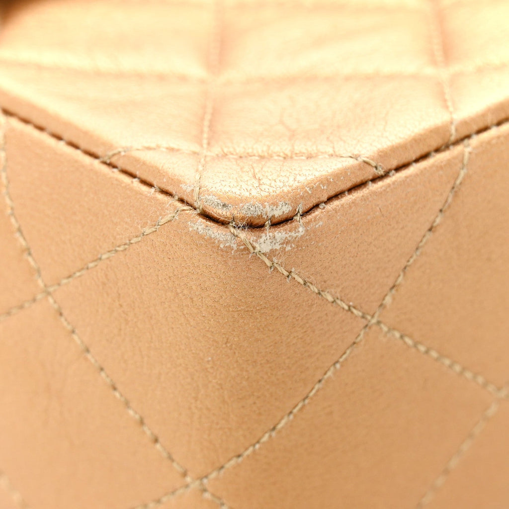 Chanel Metallic Lambskin Quilted Mini Square Flap Bronze