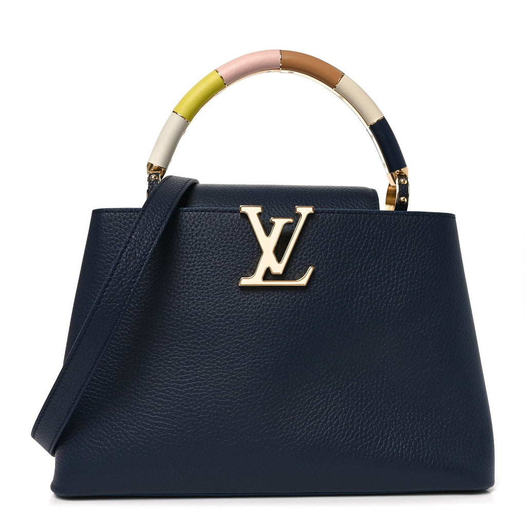 Louis Vuitton Taurillon Kintsugi Capucines MM Navy