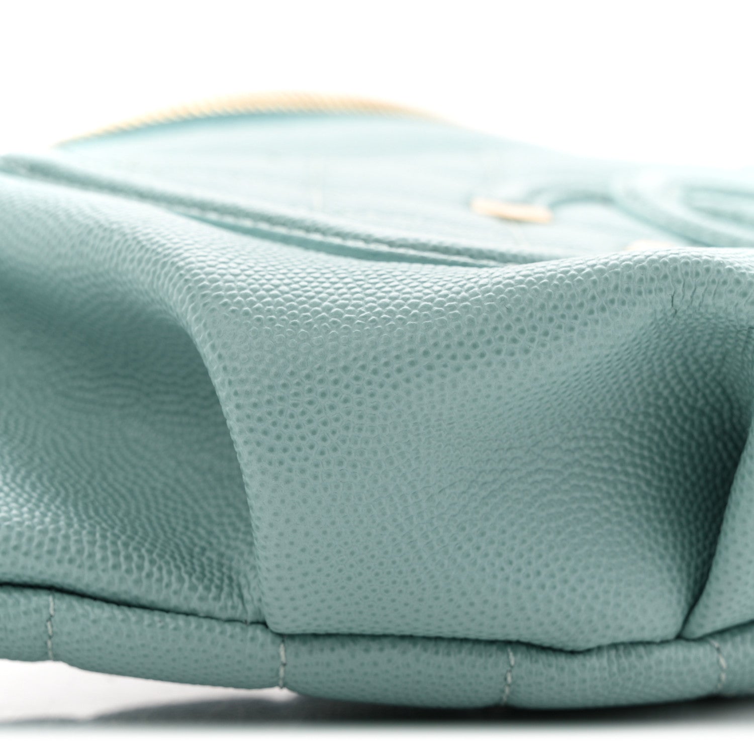 Chanel Caviar Quilted Filigree Waist Bag Light Blue