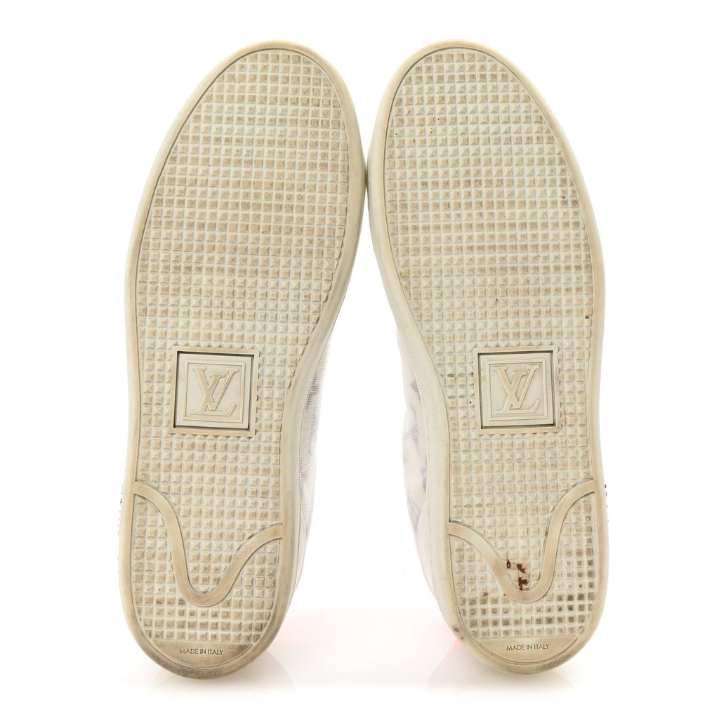 Louis Vuitton Technical Fabric Calfskin Monogram Frontrow Sneakers 39 Pink
