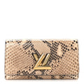 Louis Vuitton Snakeskin Twist Wallet Brown