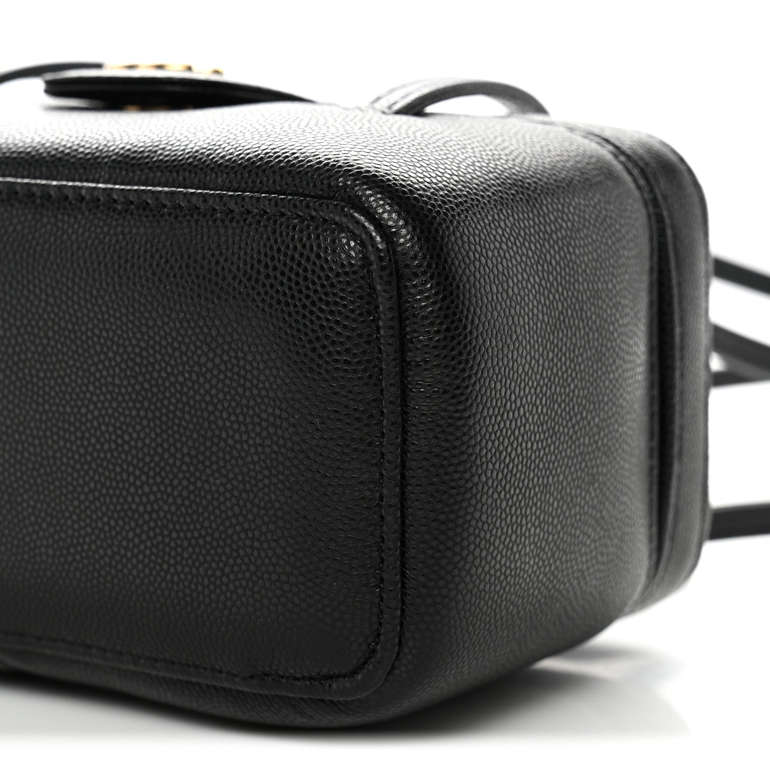 Chanel Shiny Caviar Preppy Coco Long Vanity With Strap Black