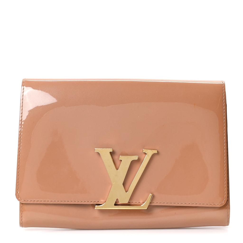Louis Vuitton Patent Louise New Sobe Clutch Rose Velours