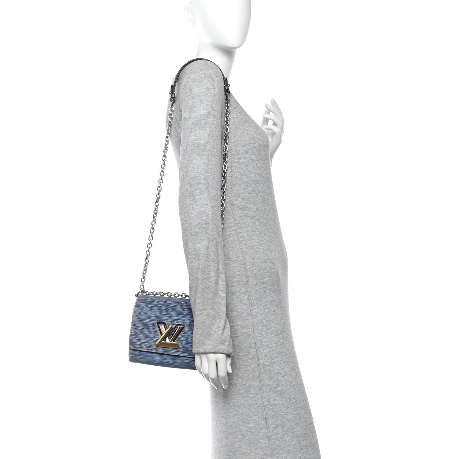 Louis Vuitton Epi Twist Shoulder Bag PM Denim Light