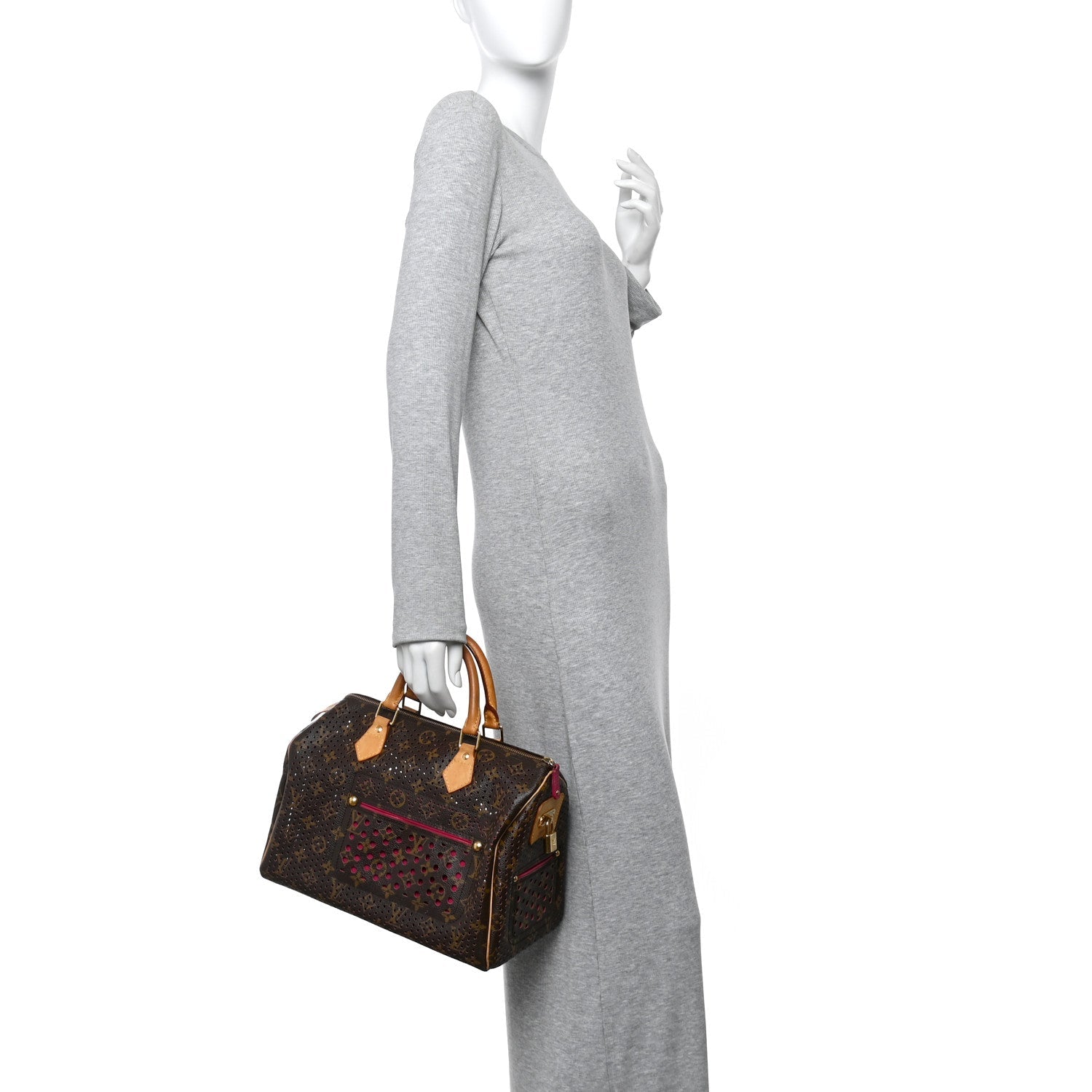 Louis Vuitton Monogram Perforated Speedy 30 Fuchsia