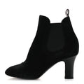 Louis Vuitton Suede Monogram Uniformes Cap Toe Chelsea 75mm Ankle Boots 37.5 Black