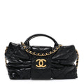 Chanel Lambskin Quilted Mini Bow Bag Black