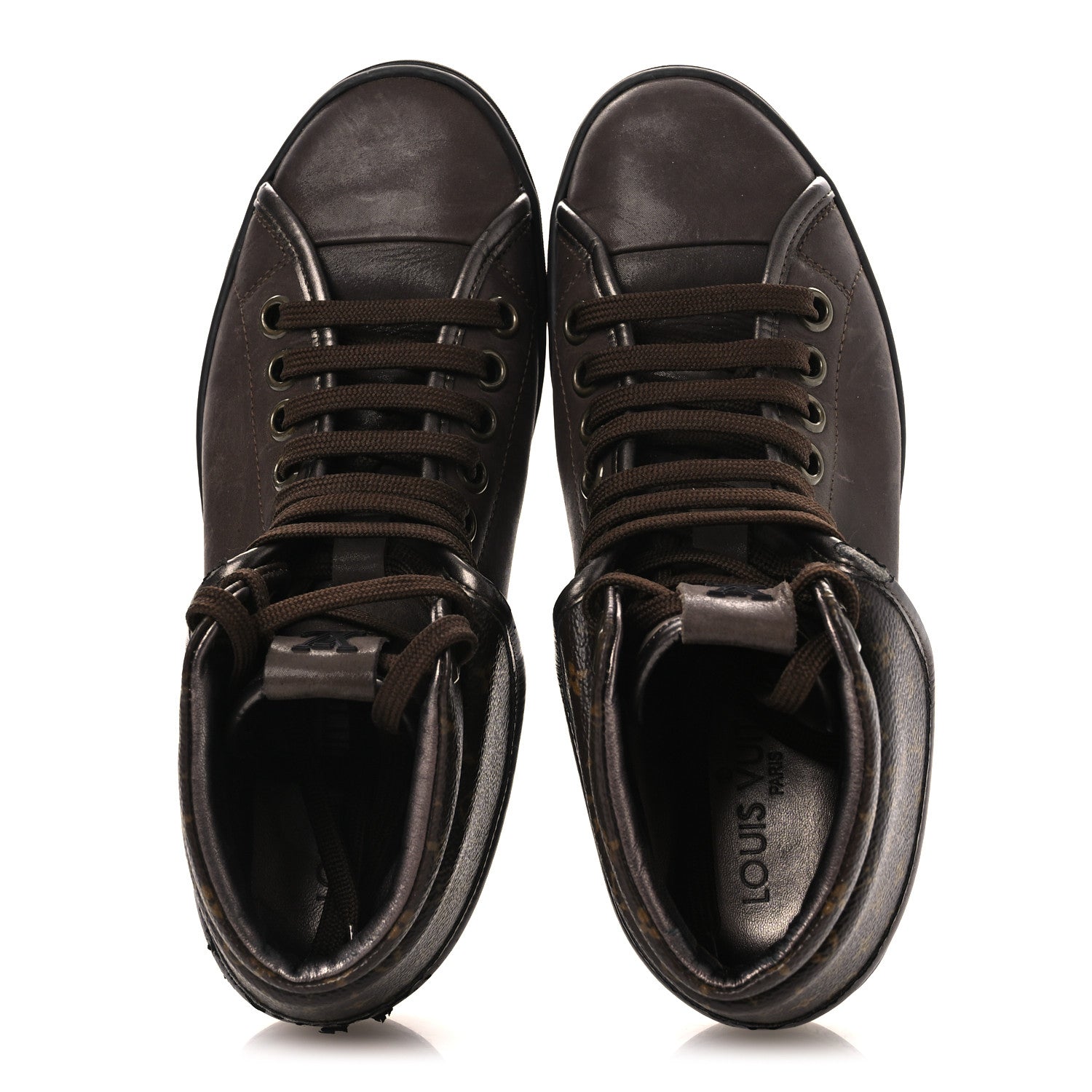 Louis Vuitton Calfskin Monogram Brea Sneaker 34.5 Brown