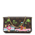Louis Vuitton Monogram 2021 Christmas Animation Hollywood Pochette Felicie Chain Wallet Fuchsia