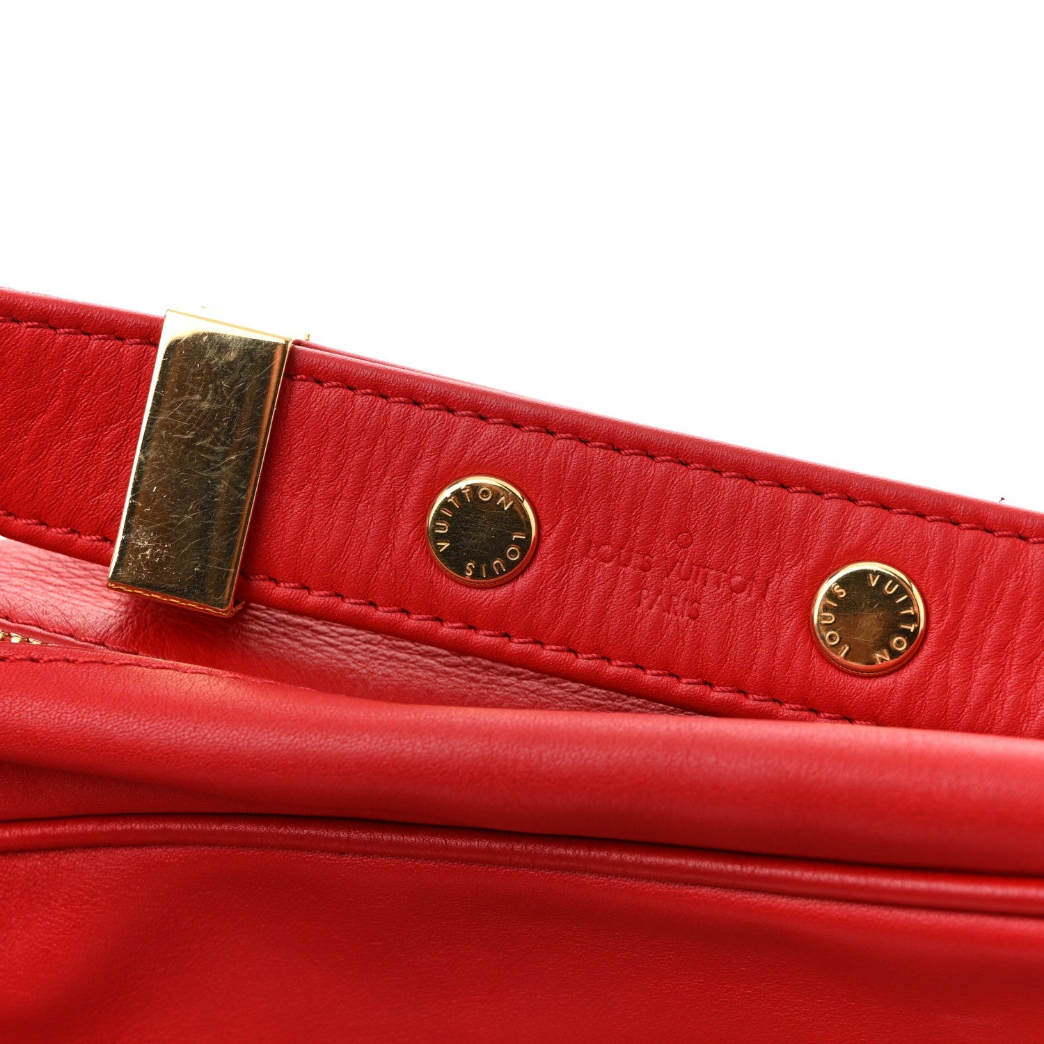 Louis Vuitton Supple Calfskin Paname Take Off Flight Overseas Bag Red