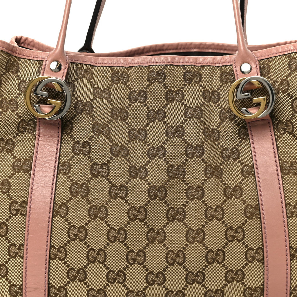 Gucci Monogram Medium Twins Tote Pink
