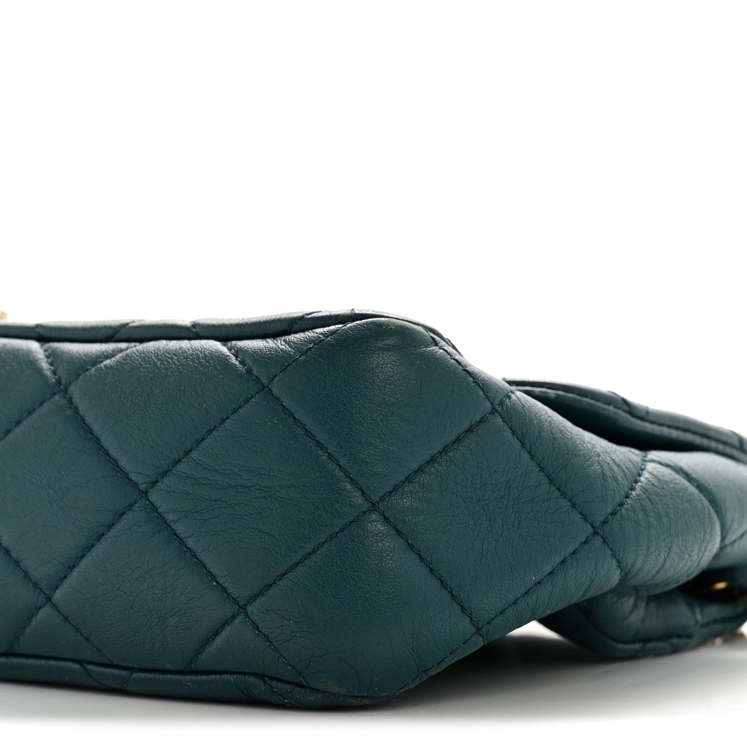 Chanel Lambskin Quilted Mini Rectangular Flap Dark Blue