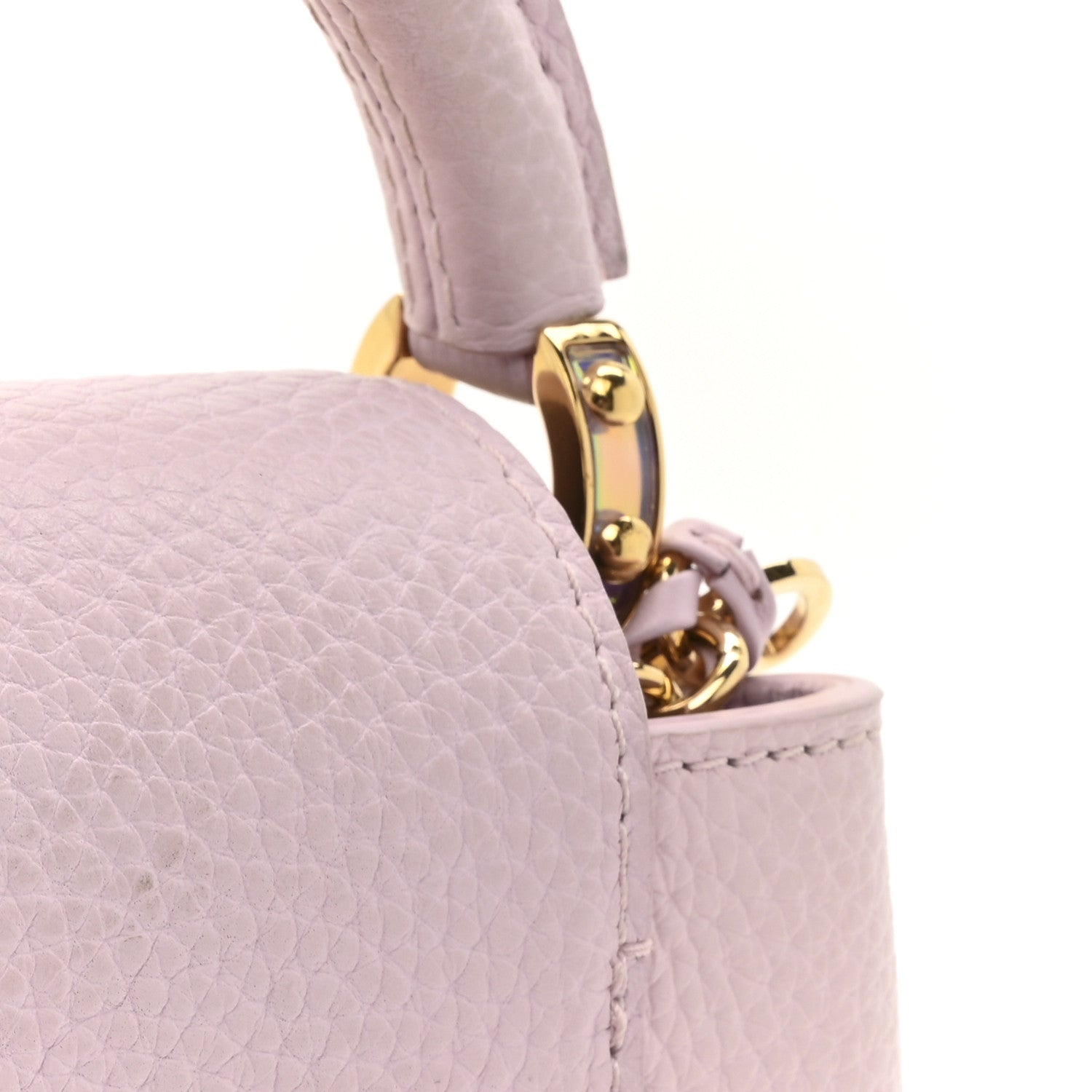 Louis Vuitton Taurillon LV Ski Capucines Mini Pearly Lilac