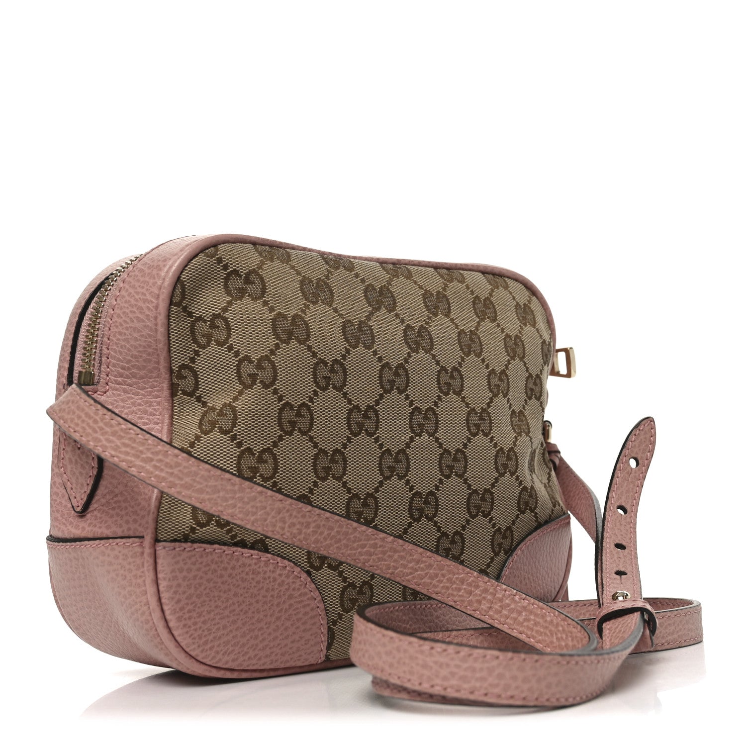 Gucci Monogram Mini Bree Messenger Bag Beige Soft Pink