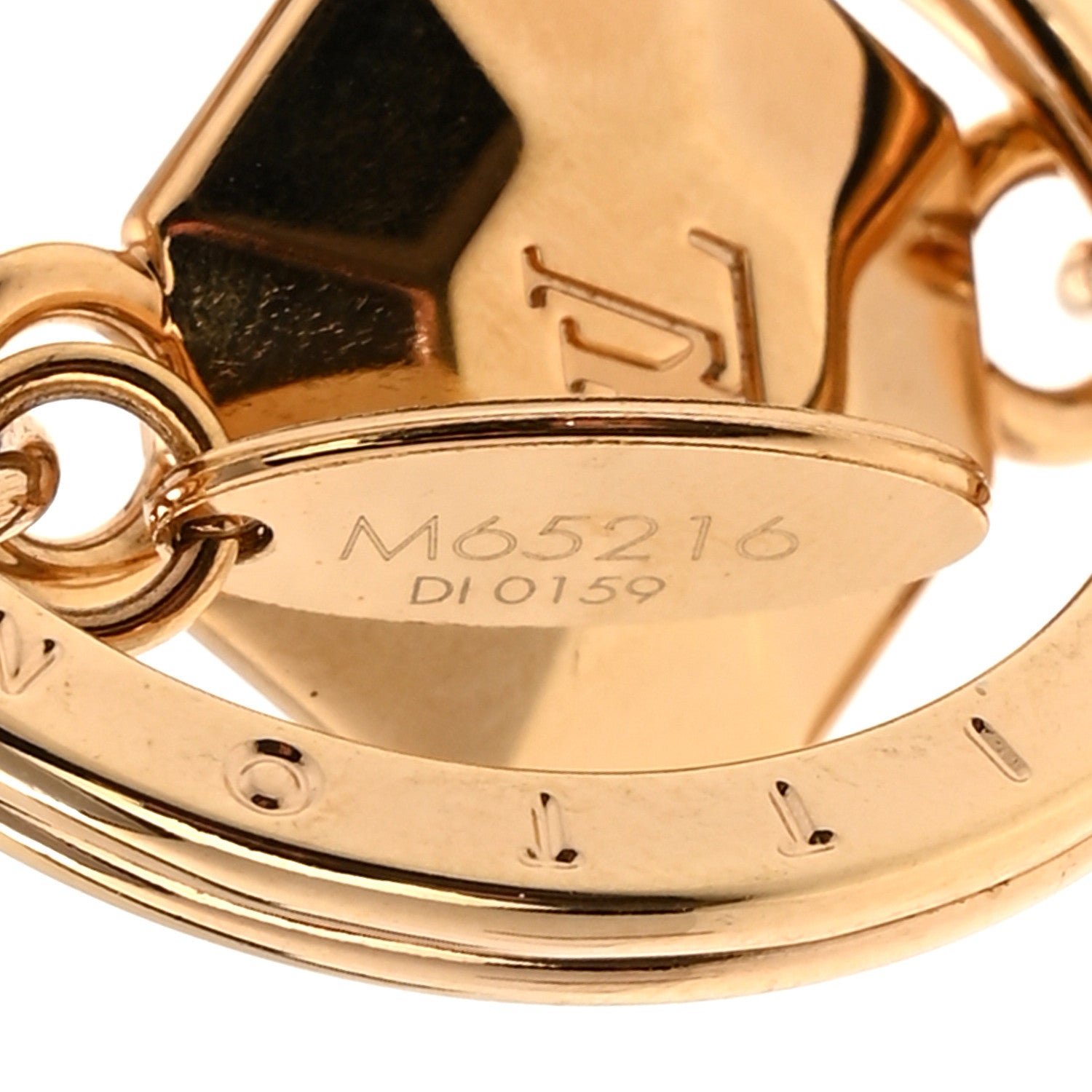 Louis Vuitton LV Facettes Bag Charm Key Holder Gold