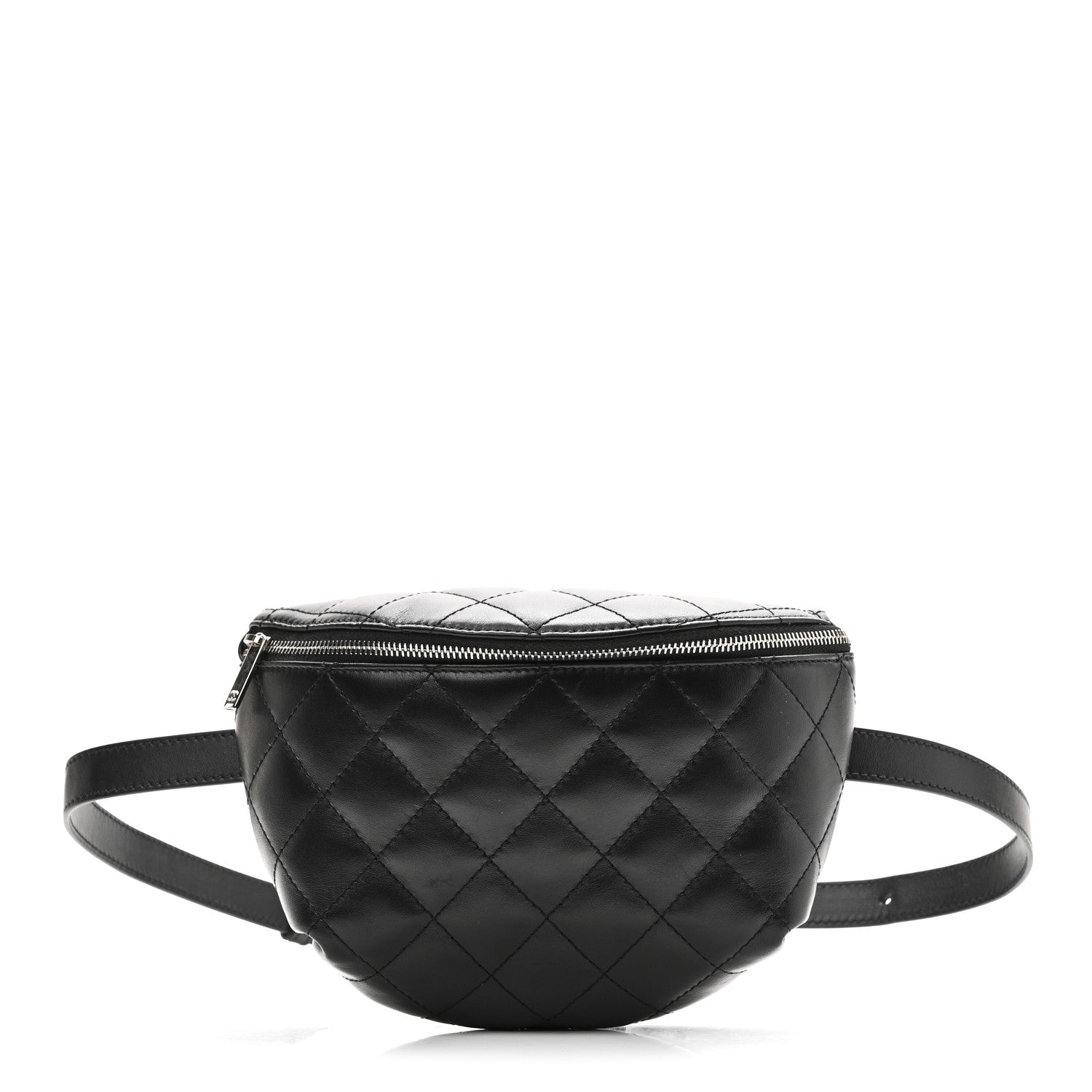 Chanel Calfskin Quilted Waist Belt Bag Black