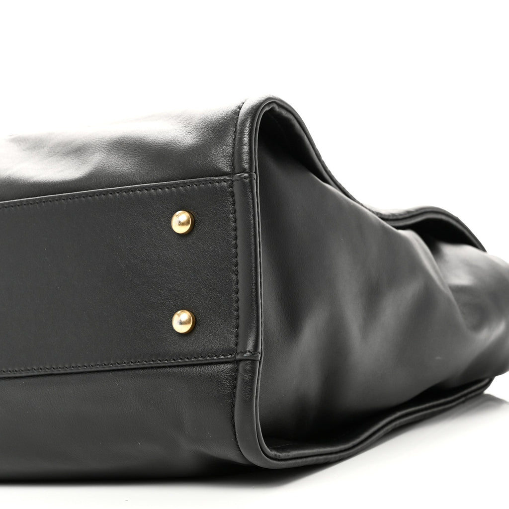 Chanel Calfskin Small Deauville Tote Black