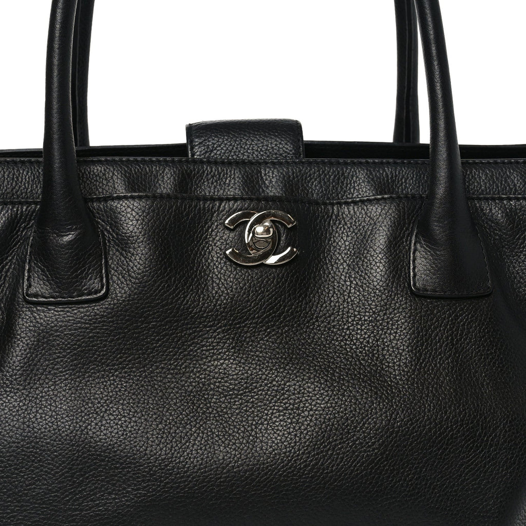 Chanel Calfskin Cerf Shopper Tote Black