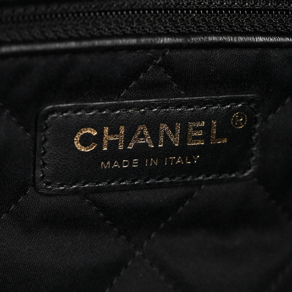 Chanel Shiny Calfskin Quilted Small Chanel 22 Black