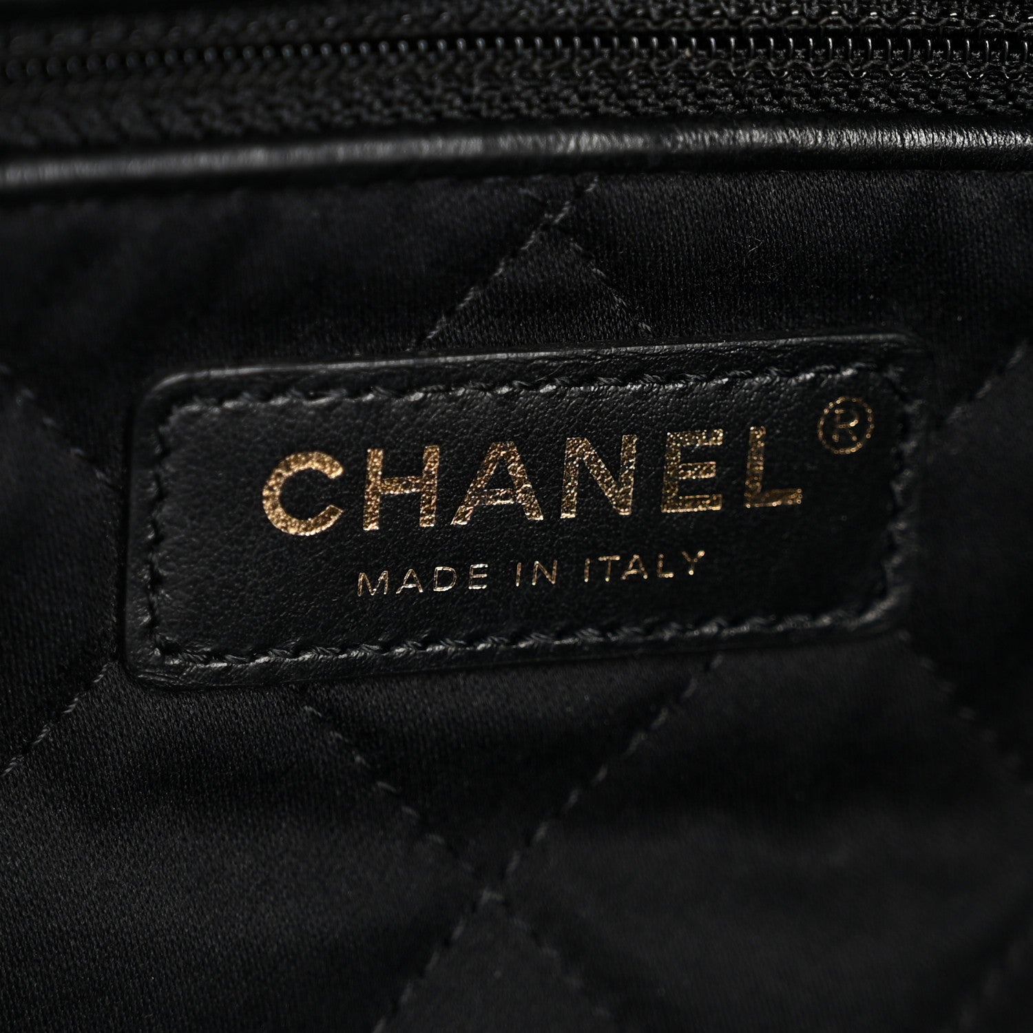 Chanel Shiny Calfskin Quilted Small Chanel 22 Black