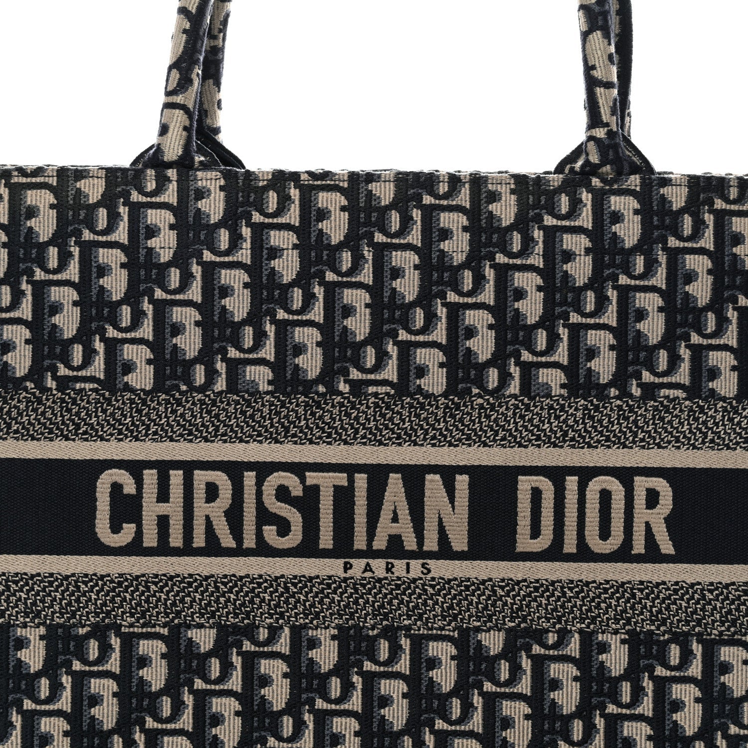 Christian Dior Oblique Medium Book Tote Blue Multicolor