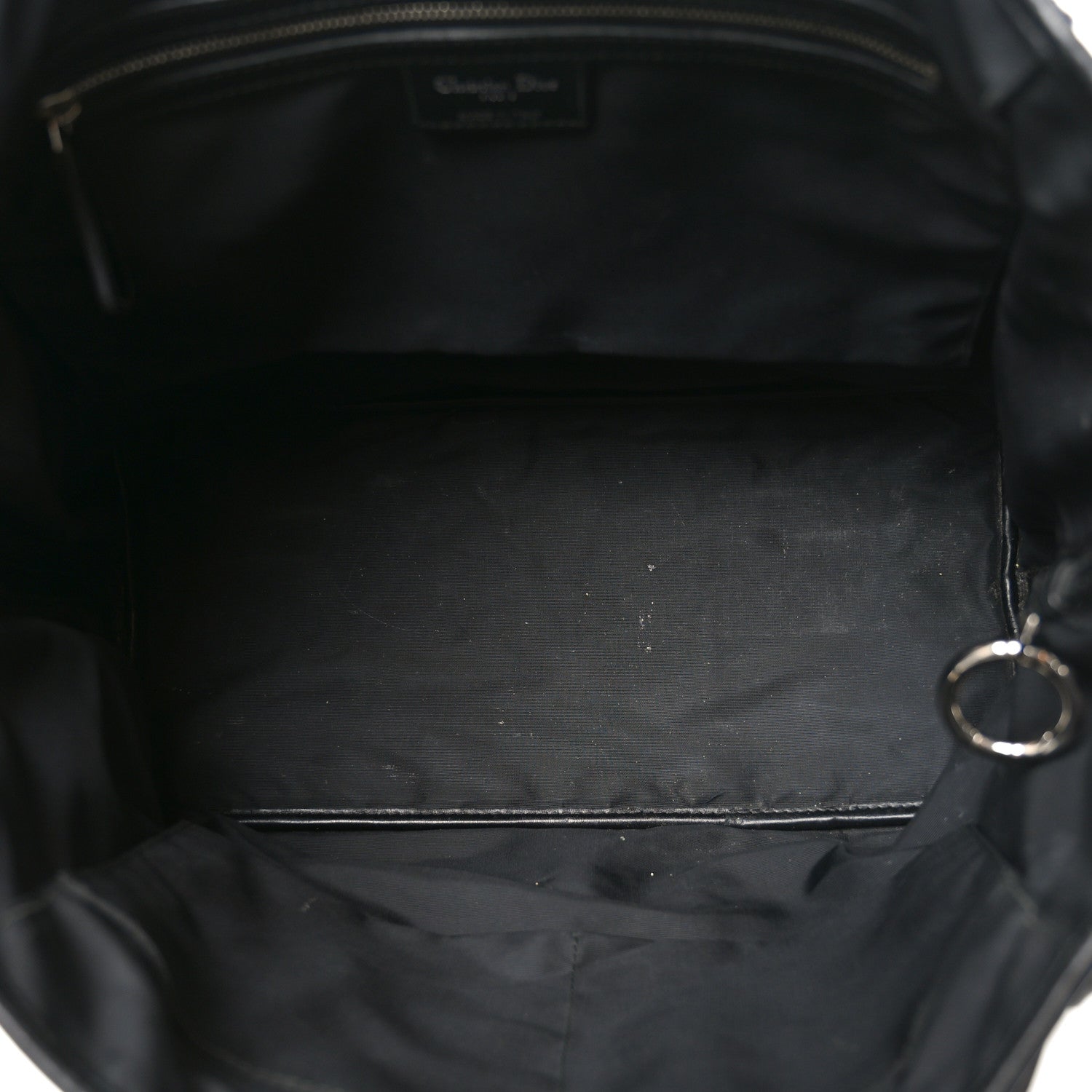 Christian Dior Coated Canvas Cannage Small Panarea Tote Black