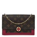 Louis Vuitton Monogram Flore Chain Wallet Fuchsia