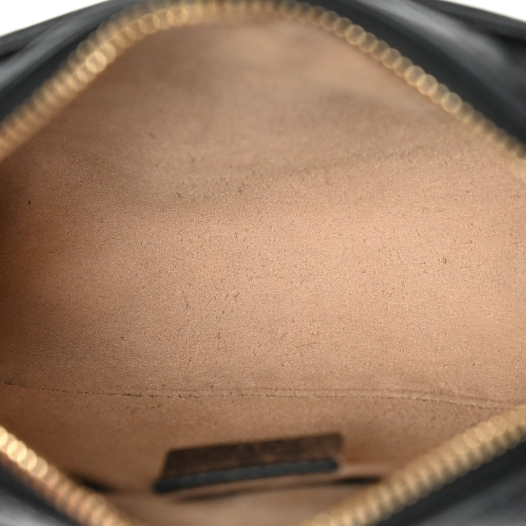 Gucci Calfskin Web Mini Ophidia Shoulder Bag Black
