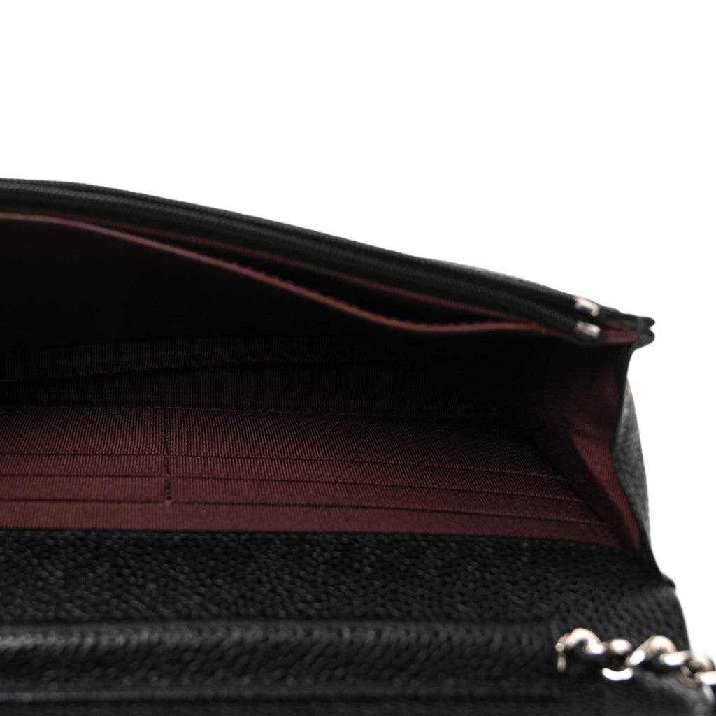 Chanel Caviar Quilted Wallet on Chain WOC Black