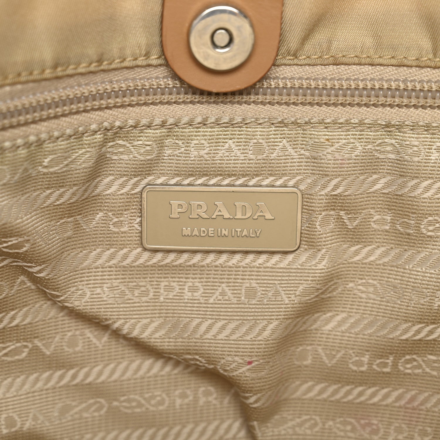 Prada Nylon Vela Shopping Tote Sesamo
