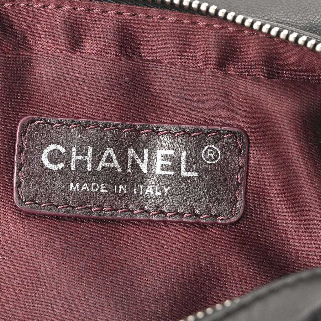 Chanel Lambskin Stitched New Mini Flap Black