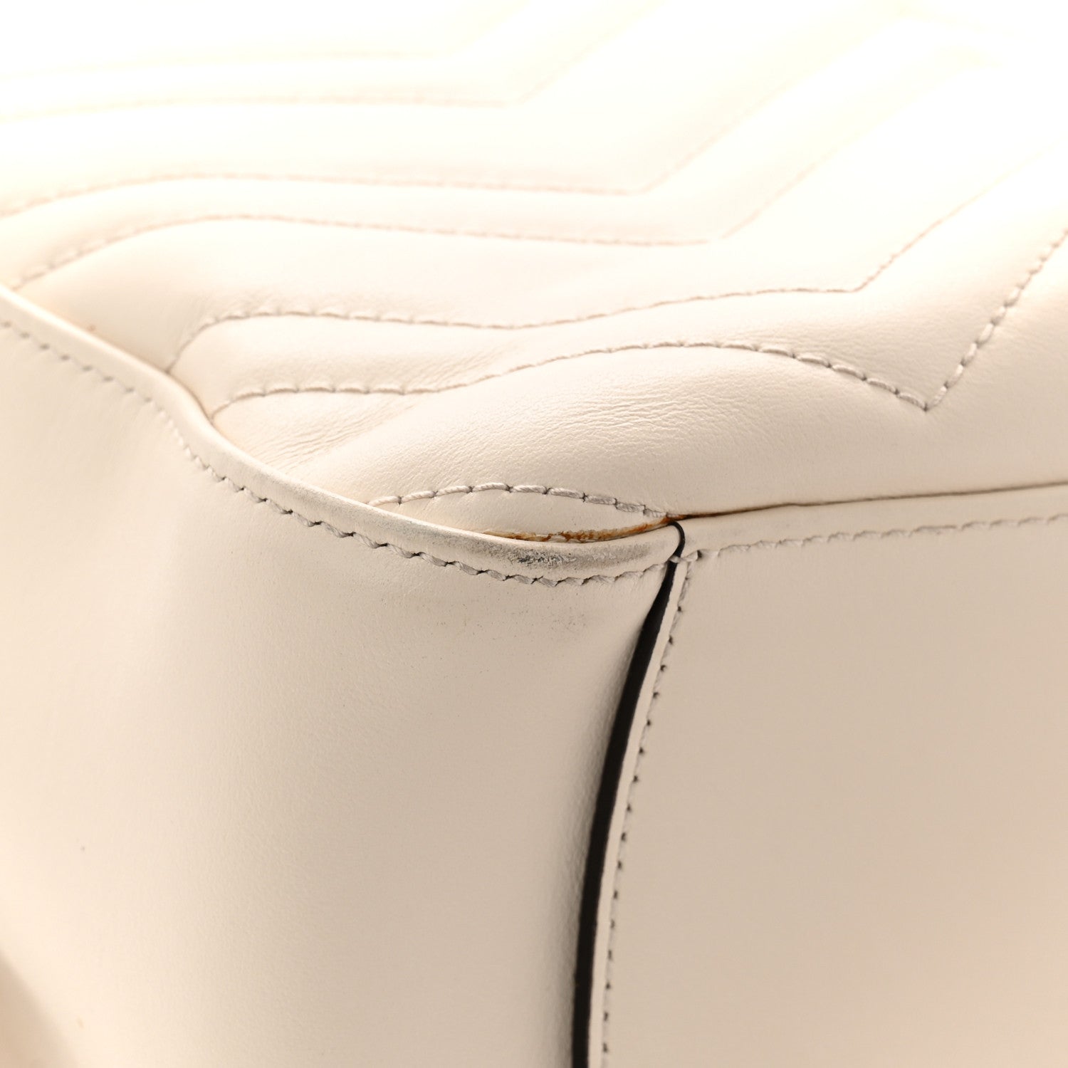 Gucci Calfskin Matelasse GG Marmont Dome Backpack White
