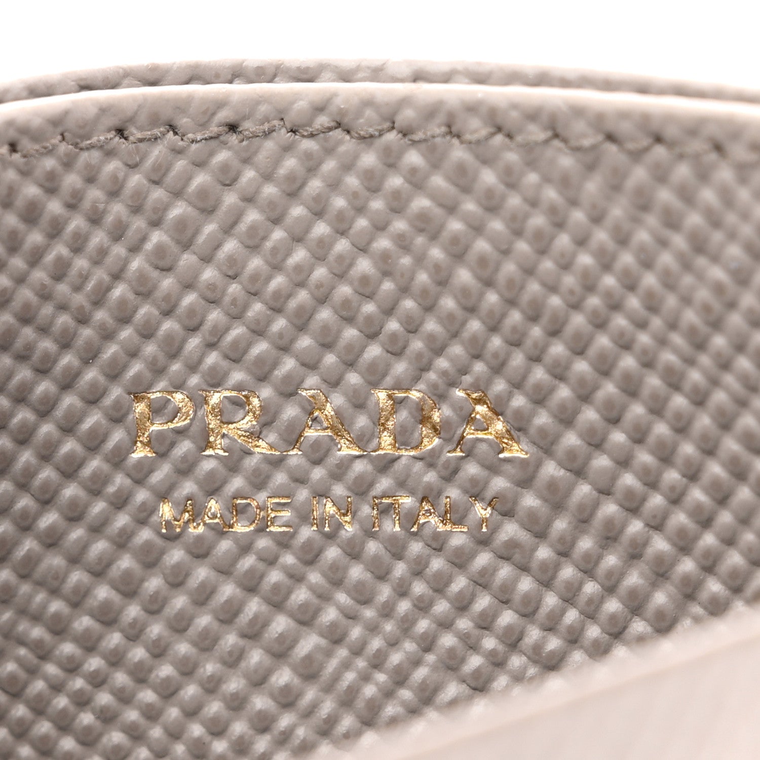 Prada Saffiano Metal Card Case Argilla