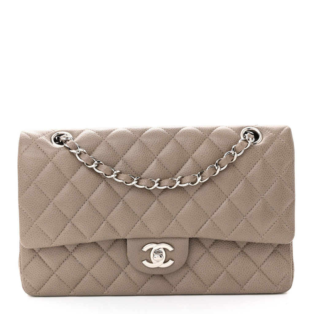 Chanel Caviar Quilted Medium Double Flap Taupe