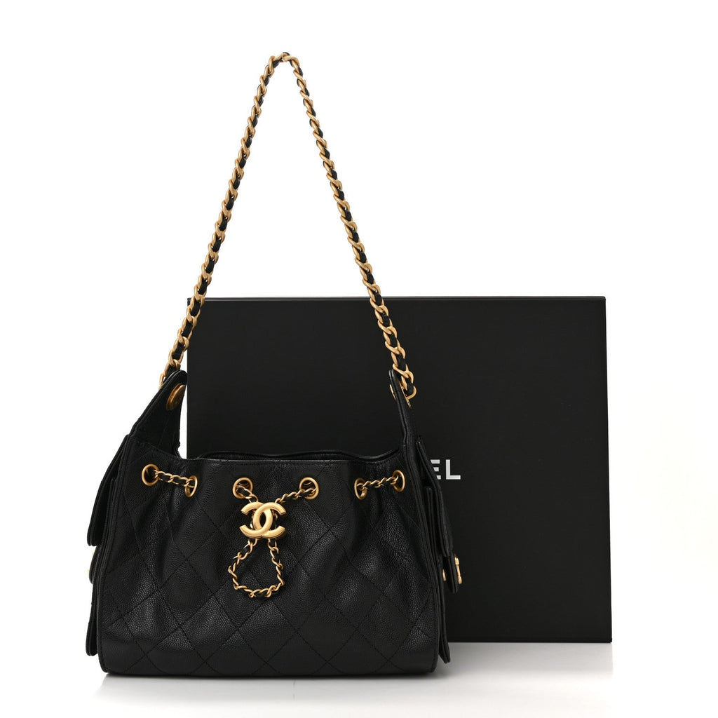 Chanel Caviar Quilted Mini Chanel 25 Handbag Black