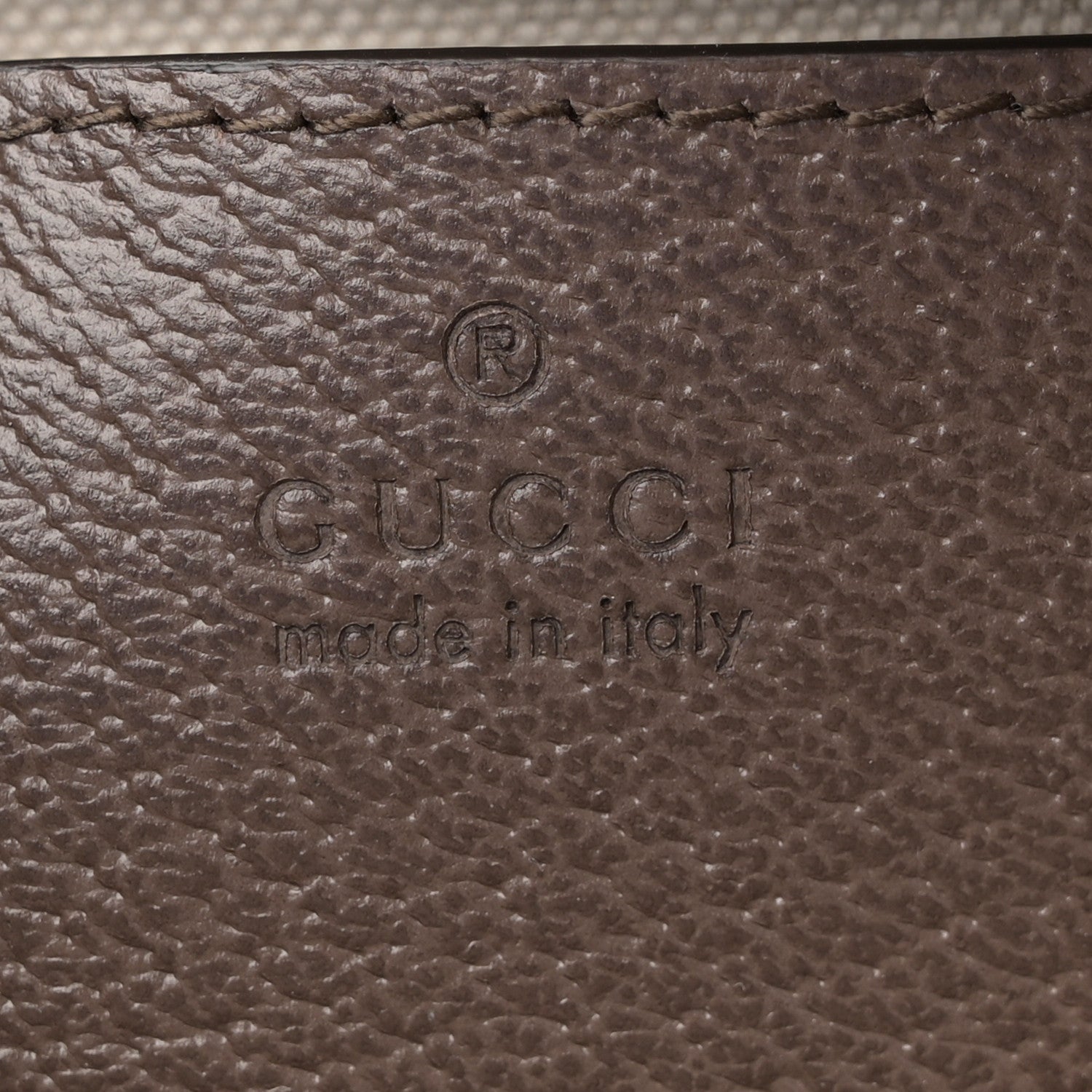 Gucci GG Supreme Monogram Textured Dollar Calfskin Web Mini Ophidia Top Handle Bag Beige Ebony New Acero