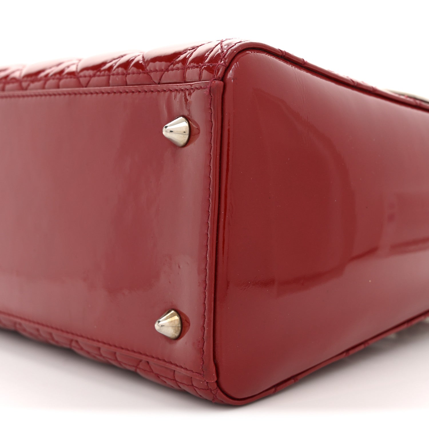 Christian Dior Patent Cannage Medium Lady Dior Red