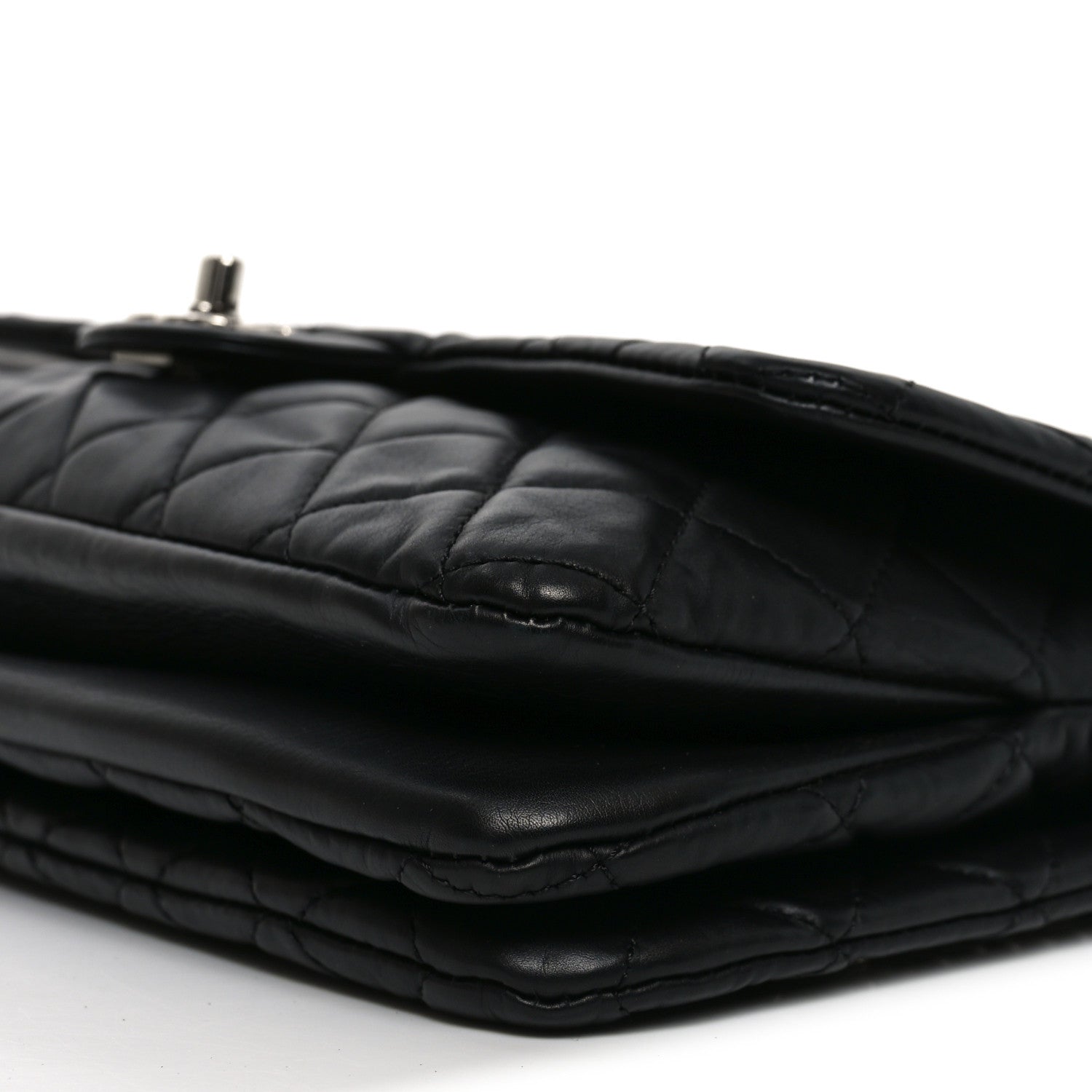 Chanel Lambskin Quilted Jumbo Chanel 3 Flap Bag Black