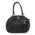 Prada Vitello Daino Shoulder Bag Black