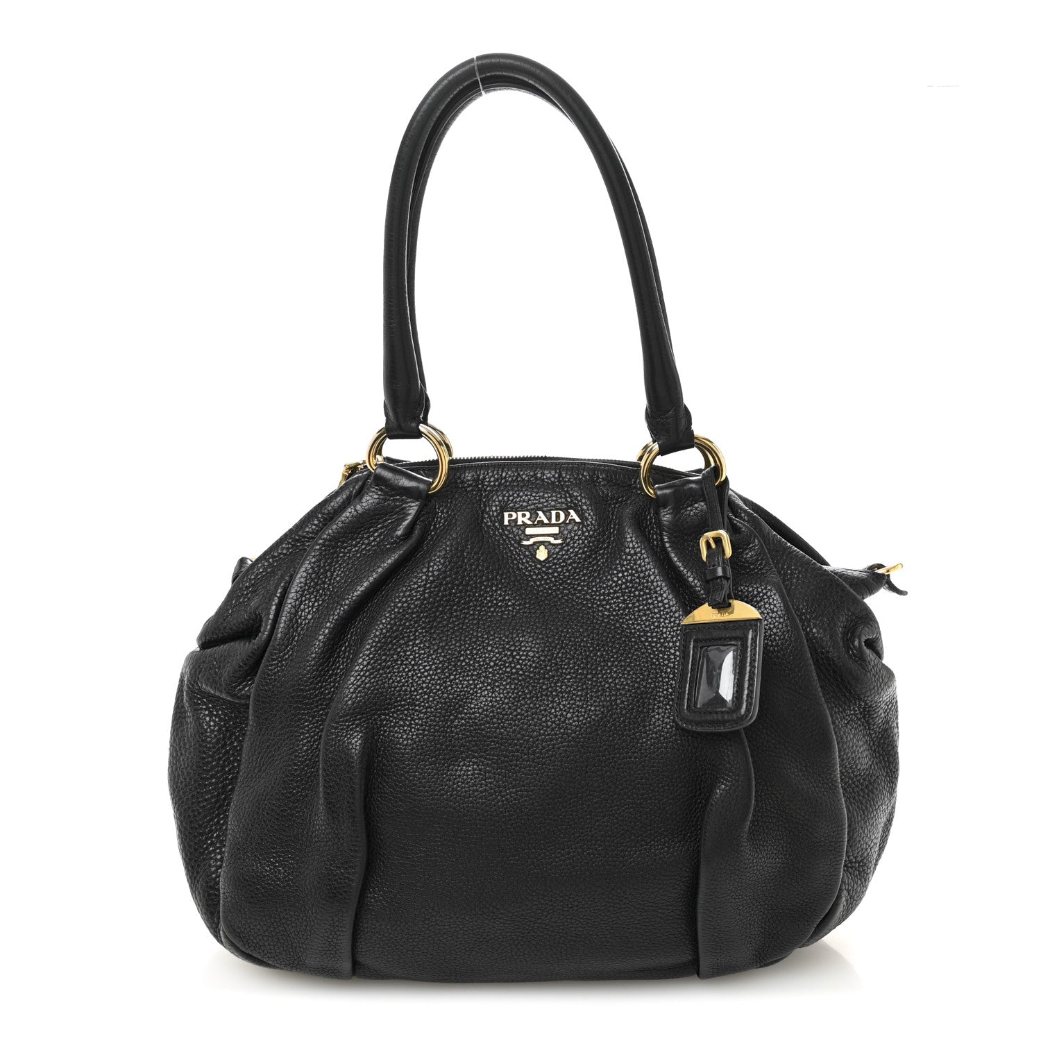 Prada Vitello Daino Shoulder Bag Black